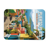 Puerto Plata Dominicaanse Republiek Reiskunst Vint Magneet (Horizontaal)