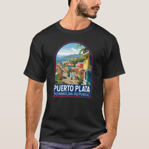 Puerto Plata Dominicaanse Republiek Reiskunst Vint T-shirt