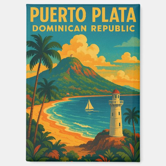 Puerto Plata Dominicaanse Republiek Reizen Magneet (Voorkant)