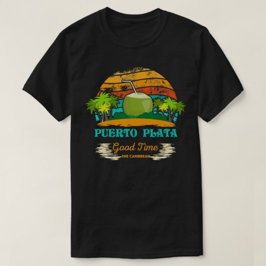 Puerto Plata Dominicaanse Republiek Reizen Retro S T-shirt (Design voorkant)