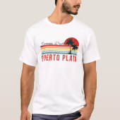 Puerto Plata Dominicaanse Republiek  Retro 80 T-shirt (Voorkant)