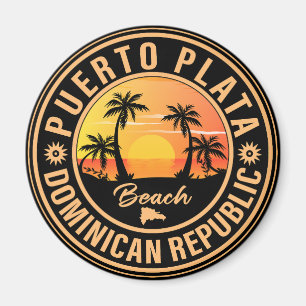 Puerto Plata Dominicaanse Republiek Retro SunsetPu Magneet
