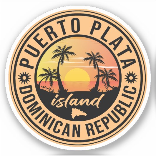 Puerto Plata Dominicaanse Republiek Sticker (Voorkant)