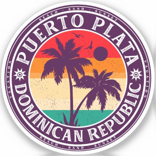 Puerto Plata Dominicaanse Republiek Sticker (Voorkant)