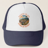 Puerto Plata Dominicaanse Republiek Sunset Retro Trucker Pet (Voorkant)