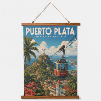 Puerto Plata Dominicaanse Republiek Vintage Reis P Hangend Wandkleed
