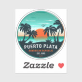 Puerto Plata Dominicaanse Retro Sunset Souvenir 60 Sticker (Vel)