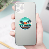 Puerto Plata Dominicaanse Retro Sunset Souvenir 60 Sticker (Telefoon)