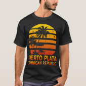Puerto Plata Souvenir Dominicaanse Republiek Zomer T-shirt (Voorkant)