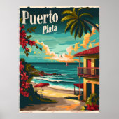Puerto Plata: Tropisch strand Poster (Voorkant)