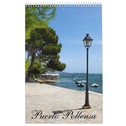 Puerto Pollensa Calendar (één pagina rechtop) Kalender (Hoes)