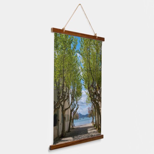 Puerto Pollensa Pine Walk Mallorca Hangend Wandkleed (Gebogen)