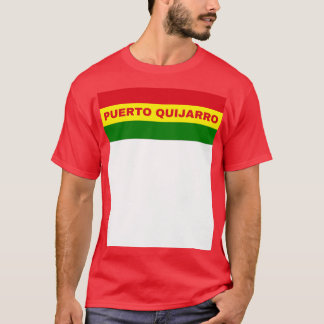 Puerto Quijarro Stad in Boliviaanse vlag kleuren T-shirt