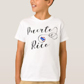 Puerto Rica Flag Heart, Puerto Ricaans design T-shirt (Voorkant)