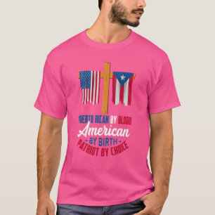 Puerto Ricaan, bloedAmerikaan door geboortecatroon T-shirt
