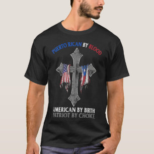 Puerto Ricaan, bloedAmerikaan door geboortecatroon T-shirt