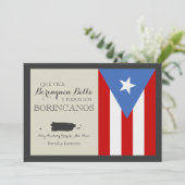 Puerto Ricaan: Kerstmis: Traditionele vlag Feestdagenkaart (Staand voorkant)