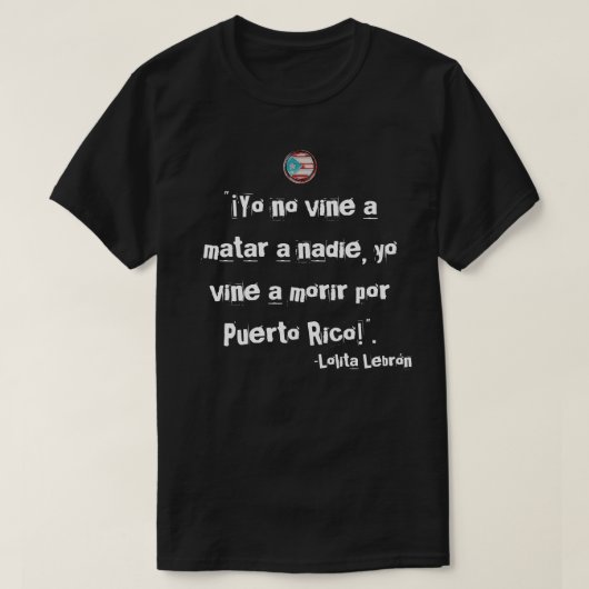 Puerto Ricaan Phrases T-Shirt (Design voorkant)