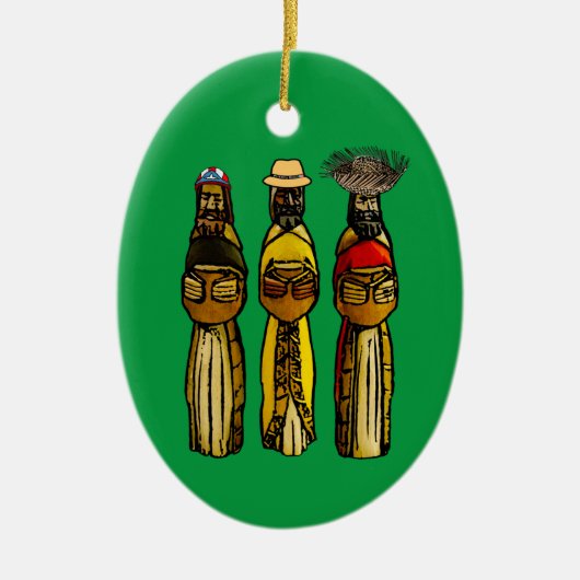 Puerto Ricaan Three Wise Mannen Ceramic Ornament (Voorkant)
