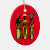 Puerto Ricaan Three Wise Mannen Ceramic Ornament (Achterkant)