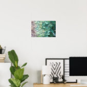 Puerto Ricaan Zee Glass Poster (Thuiskantoor)