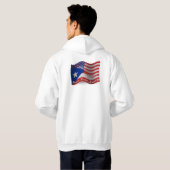 Puerto Ricaans-Amerikaanse golfvlag Hoodie (Achterkant volledig)