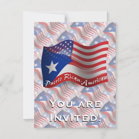 Puerto Ricaans-Amerikaanse golfvlag Kaart (Voorkant)