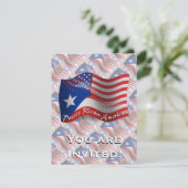 Puerto Ricaans-Amerikaanse golfvlag Kaart (Staand voorkant)