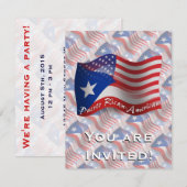 Puerto Ricaans-Amerikaanse golfvlag Kaart (Voorkant / Achterkant)