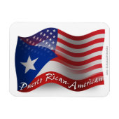 Puerto Ricaans-Amerikaanse golfvlag Magneet (Horizontaal)