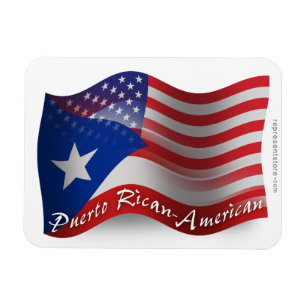 Puerto Ricaans-Amerikaanse golfvlag Magneet