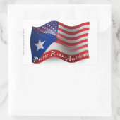 Puerto Ricaans-Amerikaanse golfvlag Rechthoekige Sticker (Tas)