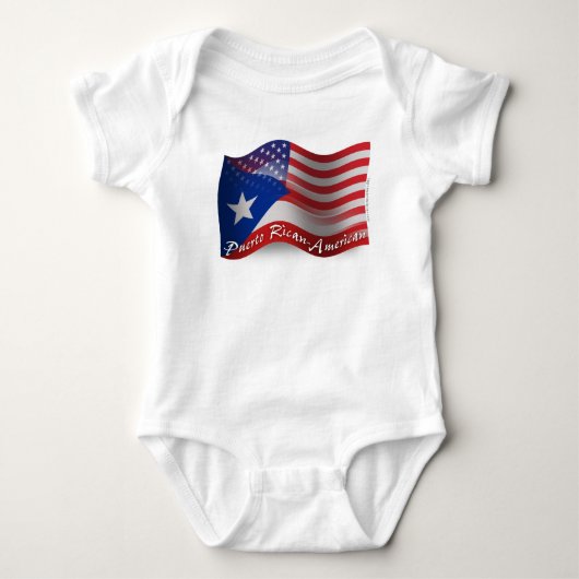 Puerto Ricaans-Amerikaanse golfvlag Romper (Voorkant)