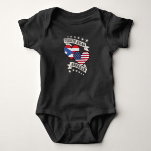 Puerto Ricaans-Amerikaanse Hart Vlaggen Puerto Ric Romper