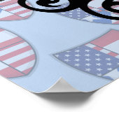 Puerto Ricaans-Amerikaanse Schildvlag Poster (Hoek)