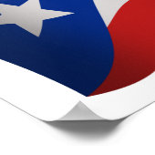 Puerto Ricaans-Amerikaanse Waving Flag Banner Poster (Hoek)