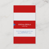 Puerto Ricaans cateringrestaurant of catering Visitekaartje (Achterkant)