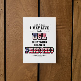 Puerto Ricaans erfgoed Puerto RIco USA Quote Briefkaart