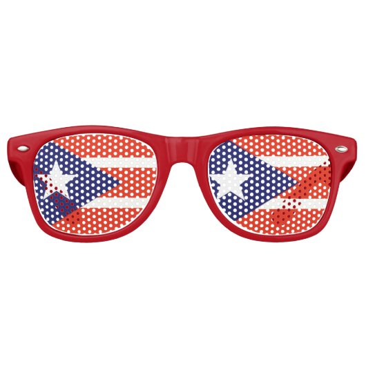 Puerto Ricaans feestelijk Retro Zonnebril (Voorkant)