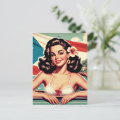 Puerto Ricaans Meisje Briefkaart (Staand voorkant)