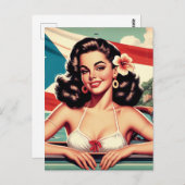 Puerto Ricaans Meisje Briefkaart (Voorkant / Achterkant)