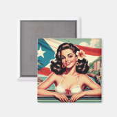  Puerto Ricaans Meisje Magneet (Voorkant / Achterkant)