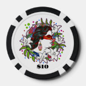 Puerto Ricaanse $10 Poker Chip (Achterkant)