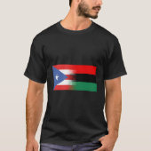 Puerto Ricaanse Afrikaanse vlag Afro Boricua Puert T-shirt (Voorkant)