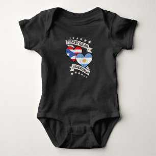 Puerto Ricaanse Argentijnse hartvlaggen Puerto Ric Romper