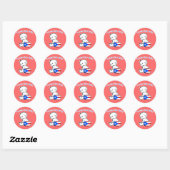 Puerto Ricaanse Baby Ronde Sticker (Vel)