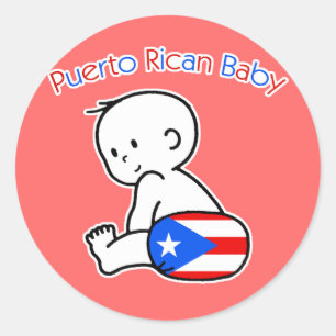 Puerto Ricaanse Baby Ronde Sticker