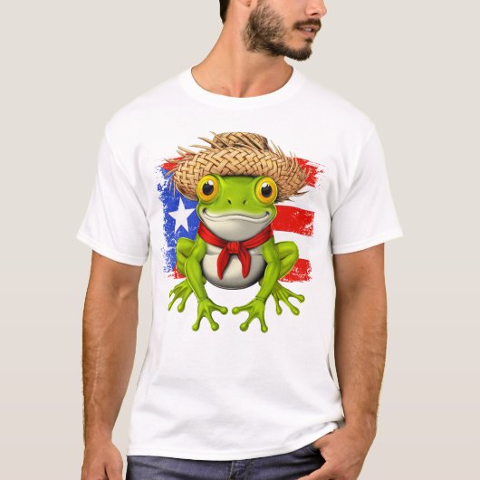 Puerto Ricaanse Coqui Kikker T-shirt (Voorkant)