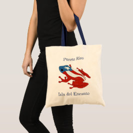 Puerto Ricaanse Coqui vlag Tote Bag