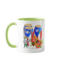 Puerto Ricaanse culturele kunst combo mok - 11 oz